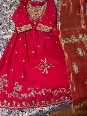 Pure silk anarkali and salwar